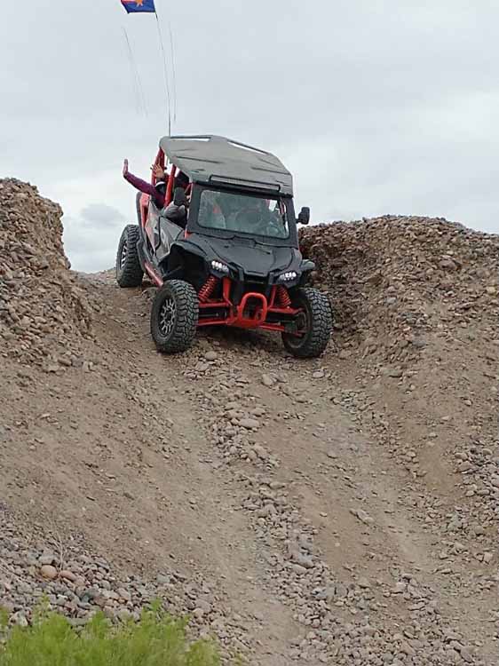 down the rock pile
